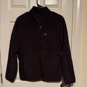 Figs Charcoal Fleece Jacket on-shift